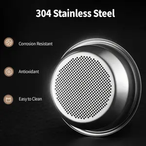 OANKR 58mm Espresso Filter Basket,Double-layer Stainless Steel High Precision Extraction Portafilter Basket Filter Barista Tools