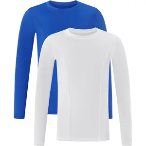P-CPA010   Youth Compression Shirt Boys Long Sleeve Athletic Undershirt Kids Quick Dry Base Layer Tops for Football Baseball