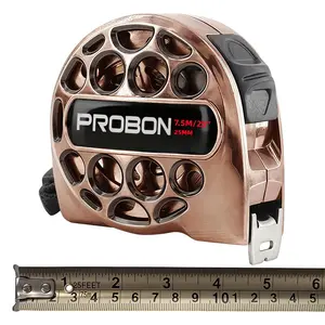 25 ft/16 ft Copper-Color Tape Measure, High-Hardness Material, Shockproof, Waterproof and Dirt-Resistant, Dual Metric & Imperial Scales, High-Precision Measuring Tape for Construction & DIY Projects, Durable Tape Measure