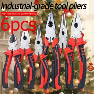 2 industrial-grade chrome-vanadium steel pliers - multifunctional electrician tool set, including side-cutters and needle-nose pliers, waterproof iron structure, with durable cutting and fastening capabilities