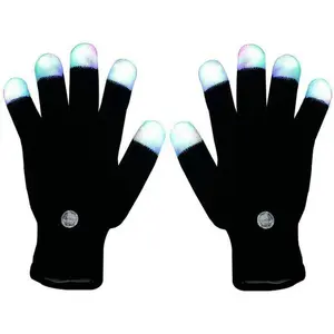 Flashing LED Light-Up Finger Gloves - Glow Rave Gloves for Parties & Concerts