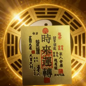 Taoist Consecrated Magic Talisman, Evil Dispelling Protection Blessing Paper