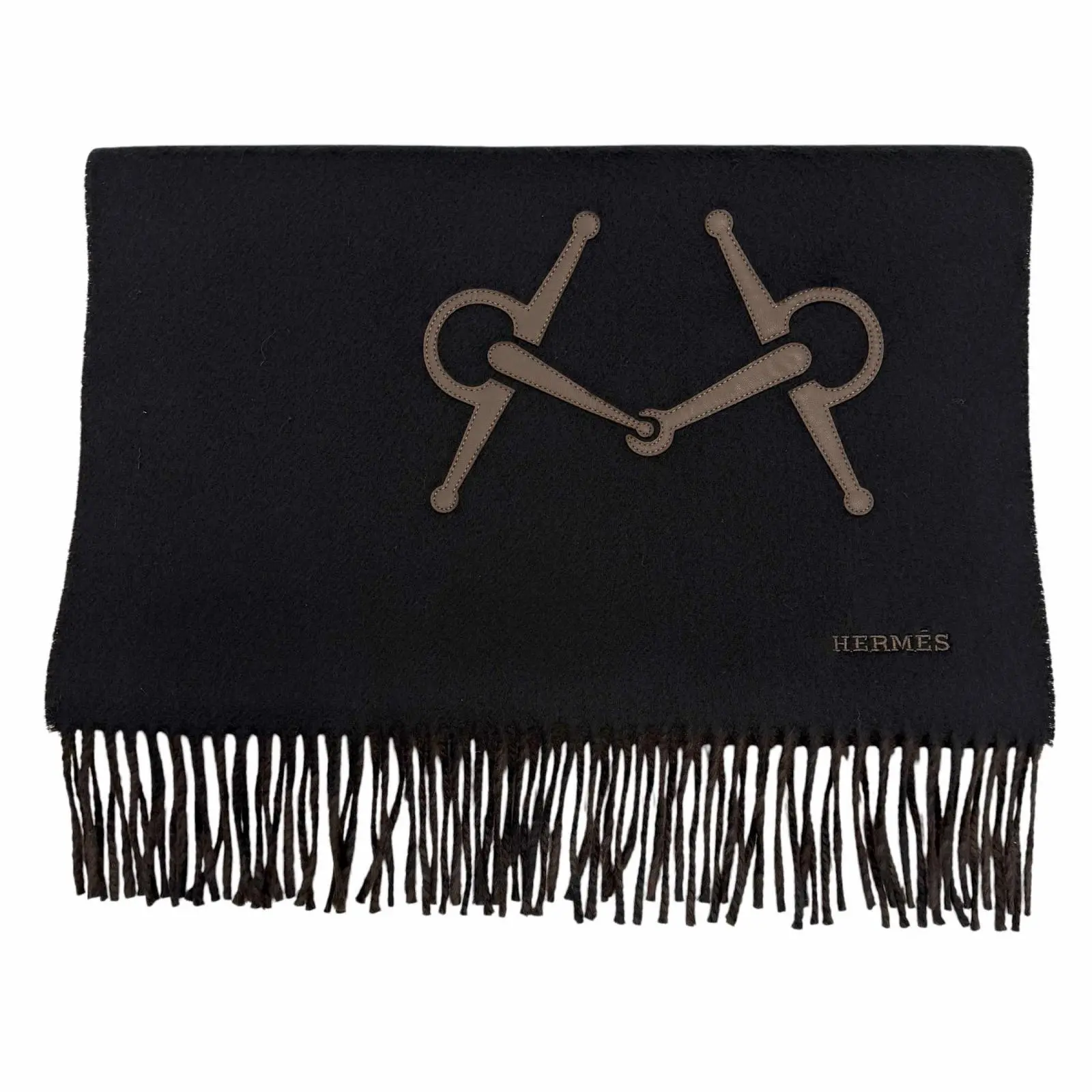 Pre-owned HERMÈS Cashmere Small Leather Goods Hermes Scarf