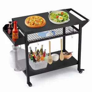 Heavy Duty Outdoor Grill Cart with Storage