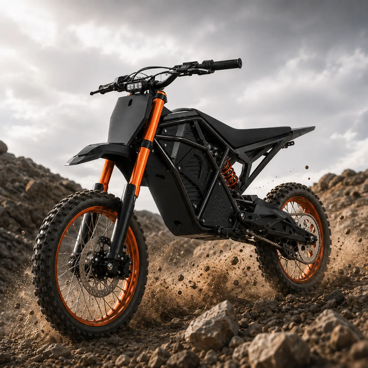 Heavy-Duty Electric Bike - 4000W Peak Mid-Drive Motor, 60V Long-Life Battery, 60km/h Max Speed, 55-60km Mileage, 65° Climbing Capacity, 4-Piston Hydraulic Brakes, Rugged Tyres for Steady Rides (Sports & Outdoor Cycling Equipment)