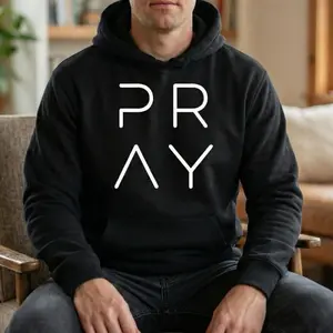 ELYON ATX Premium Christian Hoodie Sudadera Unisex Pray The Best Way Out Back Print Faith Streetwear USA Made Cotton Polyester Blend Sudadera Cristiana Hoodie de Fe para Hombre y Mujer Jesus Pray Hoodie Religioso Outfit Casual Premium