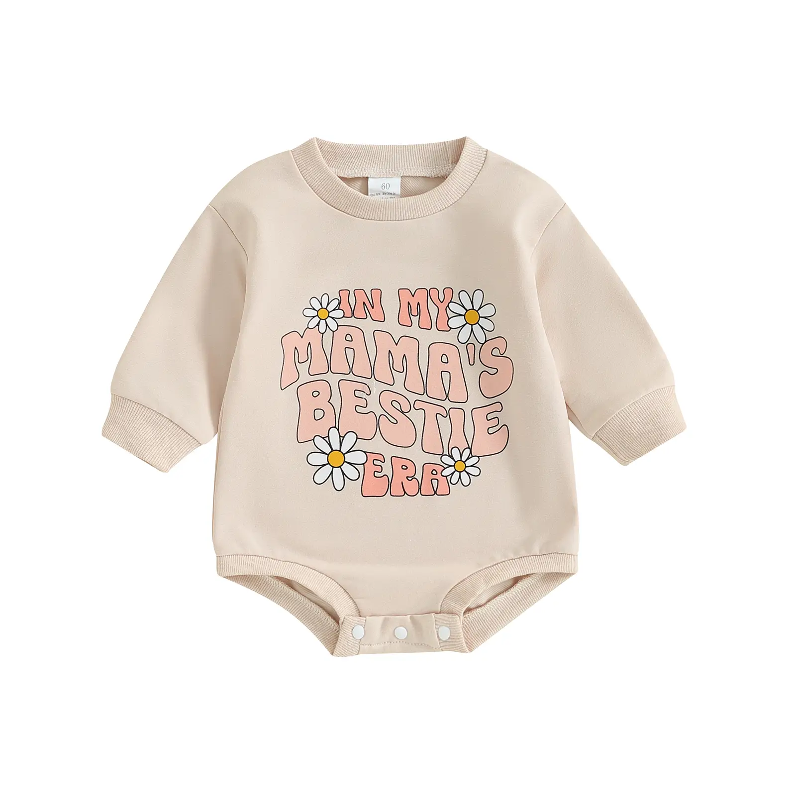 Newborn Baby Girl Outfits In My Mamas Bestie Era Daisy Bubble Romper Sweatshirt Long Sleeve T-Shirt Fall Clothes
