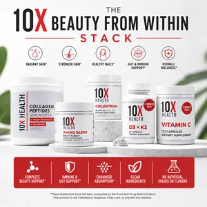 Beauty From Within Wellness Bundle | Collagen Peptides + EAAs + Colostrum + Vitamin C + Vitamin D3 K2