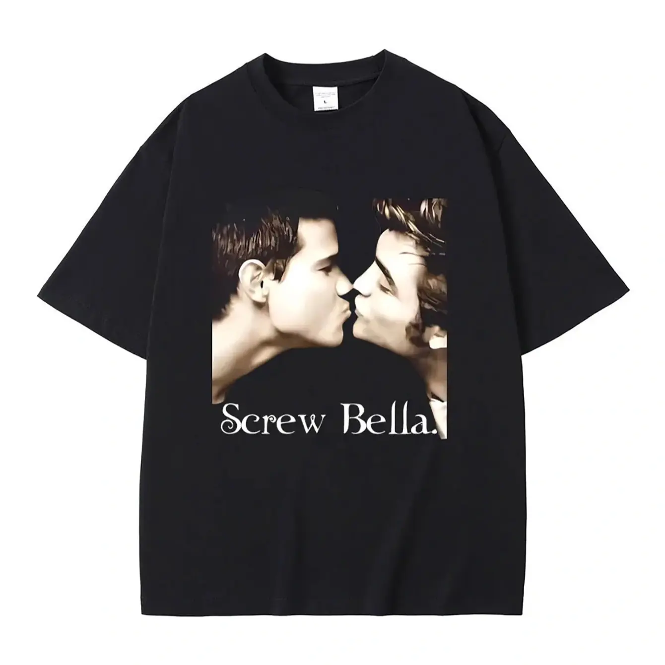 Movie Series Twilight Jacob Black and Edward Cullen Screw Bella Funny Meme T-shirt, Men Women Casual Cotton Shirt,  Twilight Fans Shirt