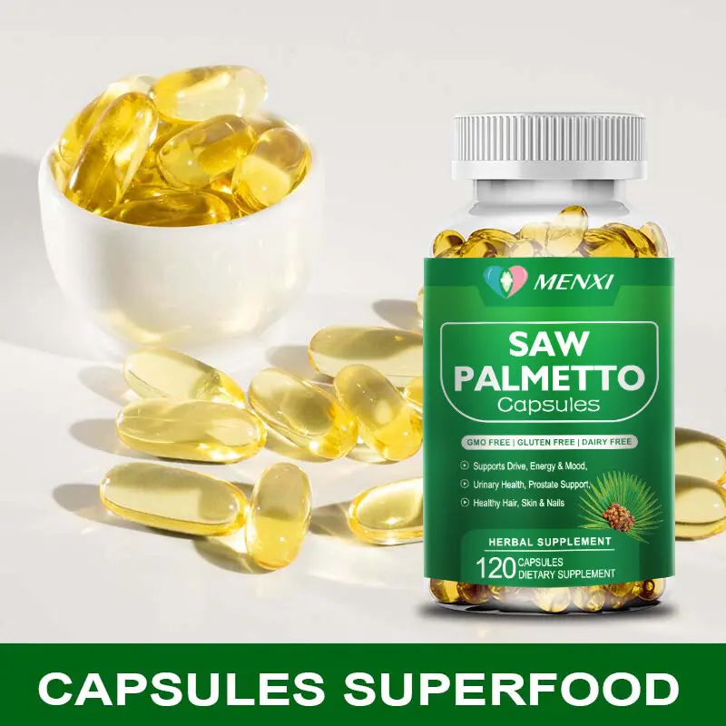 Saw Palmetto 1000 mg - Men's Health Support, Hair Growth Supplement, Saw Palmetto Supplement 120 Softgels