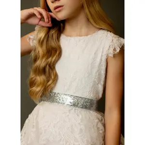 Molly Sequin Belt in Silver