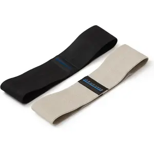 Thick Resistance Bands, Home Gym Workout Equipment, Exercise Bands, Resistance Loops for Home Fitness, Yoga, Pilates, Stretching, Strength Training, Booty and Thigh Workouts, Set of 2 Black/Gray