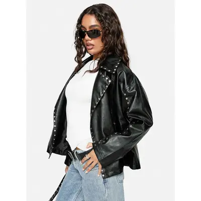 Jaxton Leather Jacket Princess Polly TikTok Shop