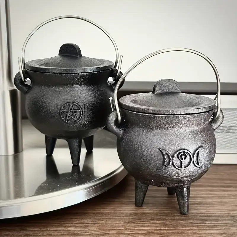 Outdoor Round Metal Hot Pot Stove Set - Traditional Outdoor Furniture with Smooth Finish, Unique Pots, Cookware and Lid summerwins,summerwins