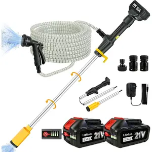 Cordless Stick Water Transfer Pump: 770 GPH 32 Ft Head with 21V 2*4.0Ah Batteries Water Pump - 3-Section Removable Portable and Lightweight with 16.5Ft Hose for Garden Pond Pool Emergency Drainage