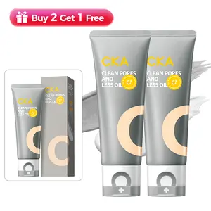 [BUY 2 GET 1 FREE] CKA Amazonian White Clay Dual-Tube Cleanser, Deep Oil Control Cleansing Moisturizing, Amino Acid Deep Pore Cleanser for Women and Men Face Wash