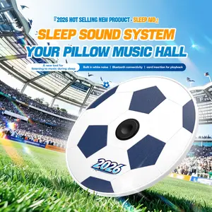 2026 Soccer Edition Ultra-Thin Bone Conduction Pillow Speaker, Bluetooth Wireless Under Pillow Music Box with White Noise, Perfect Gift for Sports Fans & Better Sleep