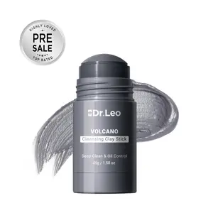 Dr.Leo Charcoal Cleansing Clay Stick - Sensitive, Gentle, Anti-Acne Blackhead Removal, Deep Pore Cleansing, Oil Control, Mess-Free Non-Drying Detox Face Mask for Smoother Skin | Mothers Day Gift, Summer Vibes,summerwins