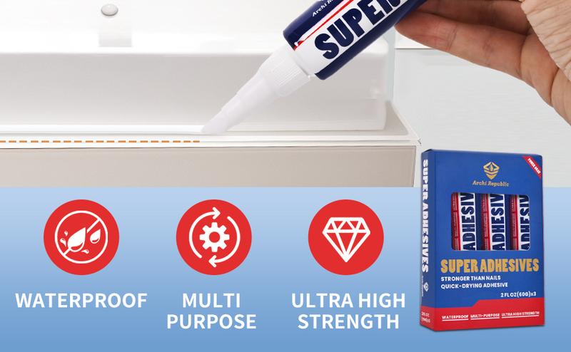 Archi Republic Super Adhesive - Construction Adhesive, Ultra-Versatile Glue, Multi-Functional Repair Glue, Strong Bonding, Heat Resistant