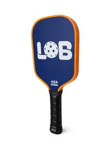 LOB T700 Blue with Orange Raw Carbon Fiber Pickleball Paddle USA Pickleball Certified for Practice & Competition