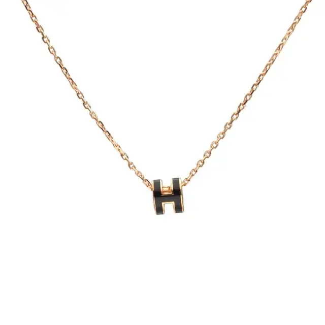 Pre-owned HERMES Pop H Necklace Mini AlloyP216347346