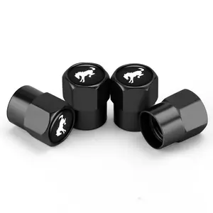 4pcs Car Metal Badge Wheel Tire Valve Caps Stem Cover, Compatible with Ford Bronco Stline Focus Mk2 Mk3 Mk4 Mustang Gt Shelby Mondeo