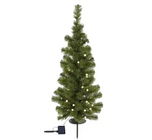 3' Solar Artificial Christmas Tree with 93 PVC Tips and 30 Warm White LED Lights