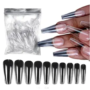 Clear Coffin Nail Tips Set