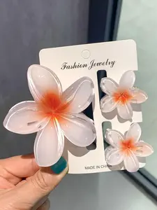 Vintage Flower Design Hair Claws, Fashionable Hair Accessories for Women & Girls, Minimalist Headwear Suitable for Thick Hair, Flower Hair Clip