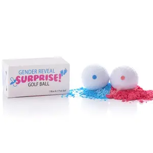 GENDER REVEAL SURPRISE! Golf Ball Kit - 2 Balls with Vibrant Stickers, Baby Reveal Props, Unisex Gift for Babies, Essential for Enthusiasts, Golf Stickers