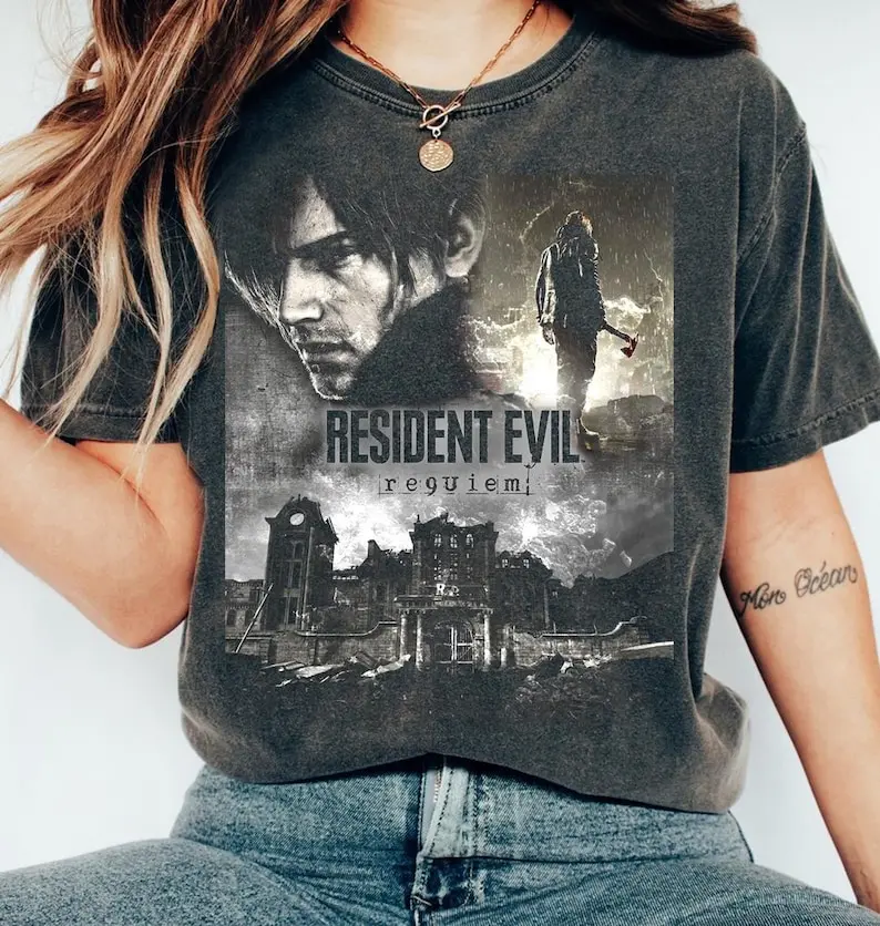 Resident Evil Requiem Shirt, Leon S Kennedy Shirt, RE9 Requiem Shirt Fan, Grace Ashcroft, Victor Gideon, Gift For Man And Woman