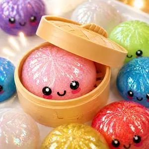 Big Dumpling Squishy Toy - Mystery Blind Box Bun, Stress Relief Soft TPR Slow Rising Fidget Toy, Cute Sensory Squeeze Toy  Gifts for Kids & Adults