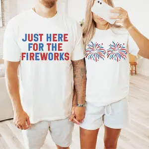 Funny couples Fourth of July t-shirts with adult humor, matching tees for partners celebrating Independence Day with fireworks style and festive vibes! ! gifts women 4 th tshirt