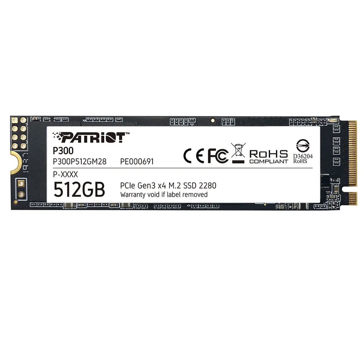 Patriot P300 512GB NVMe PCIe Gen 3.0 x4 M.2 Internal SSD