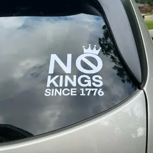 No Kings Vinyl Car Decal