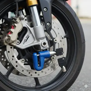 High Security Disc Brake Lock for Motorcycles Bikes Scooters, Portable Anti-Theft Device, Lightweight, Durable, Cut-Resistant & Pick-Proof Outdoor Safety Lock