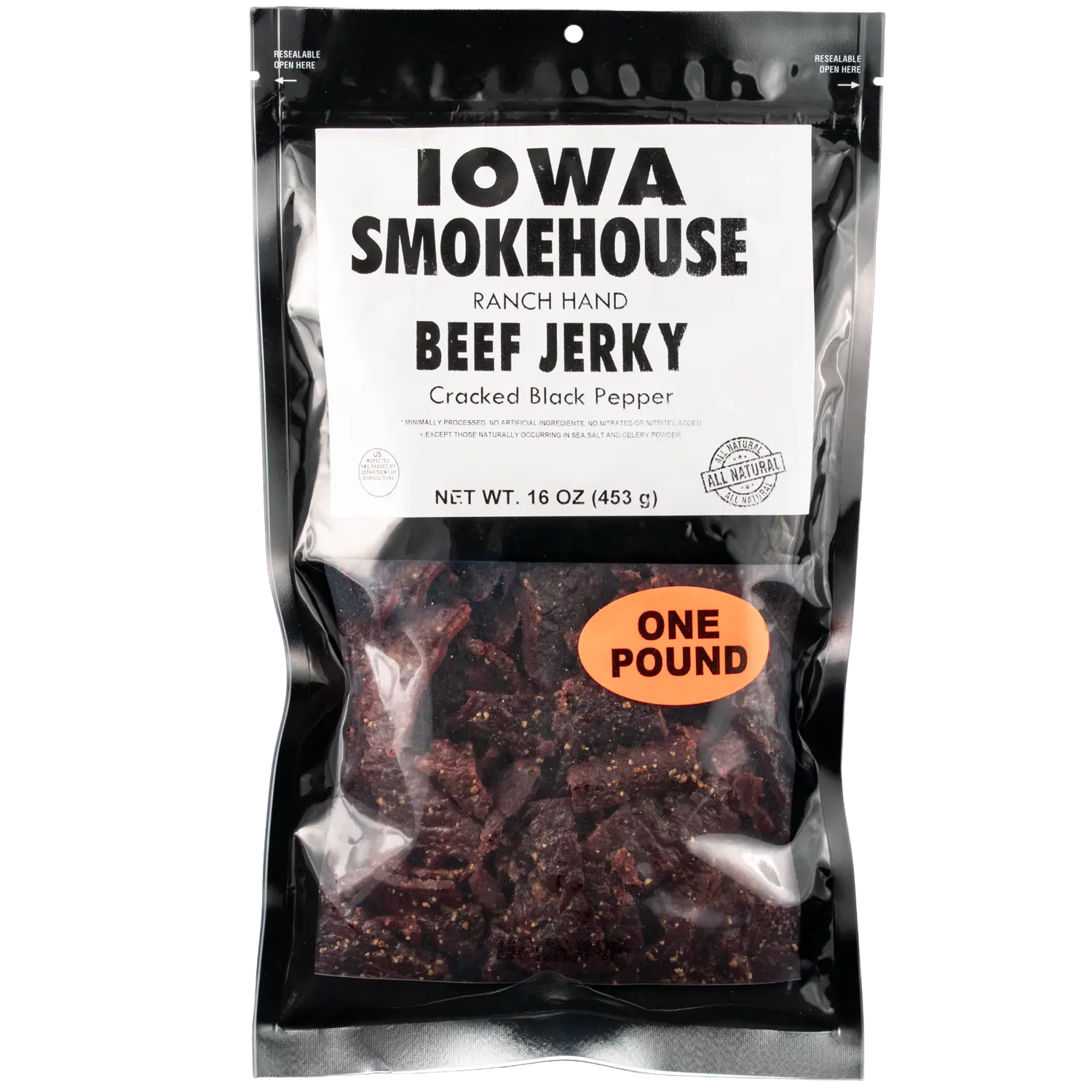 Ranch Hand 16 oz Beef Jerky Cracked Black Pepper