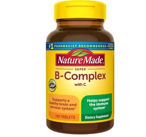 Nature Made Super B Complex with Vitamin C and Folic Acid, Dietary Supplement for Immune Support, 140 Tablets, 140 Day Supply