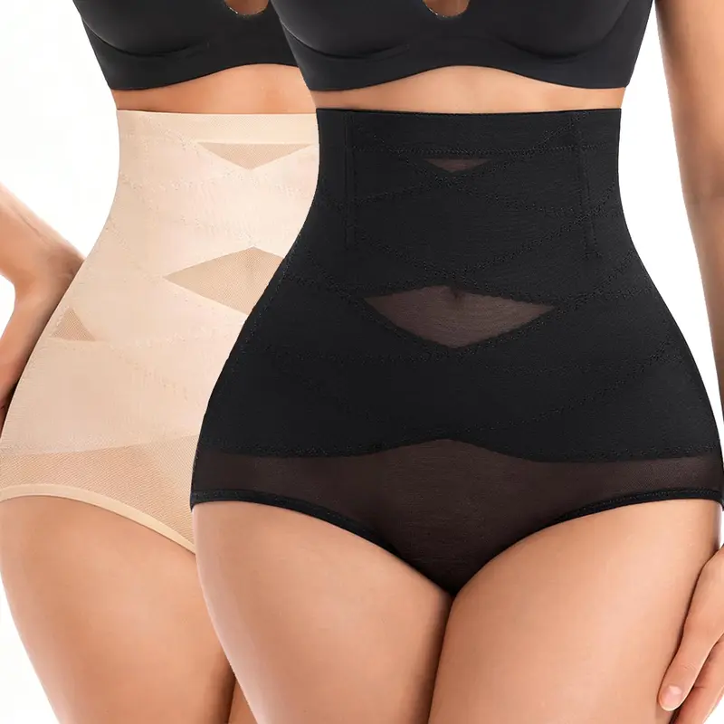 Women's High-Waist Essential Basic Compression Hipster Shapewear Panties - Tummy Control, Butt Lifting, Waist Trainer Slimming Faja Underwear for Daily Wear