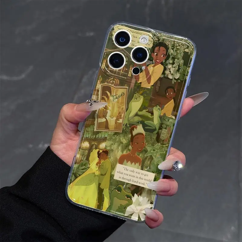 Tiana Princesses Phone Case, Suitable for iPhone 17 16 15 14 13 12 11 Pro Max Plus X Xs Max, 4-Corner Shockproof Camera Protection Phone Cases, Comfort Grip TPU Phone Cover, Ideal Gifts for Valentine, Birthday, Christmas