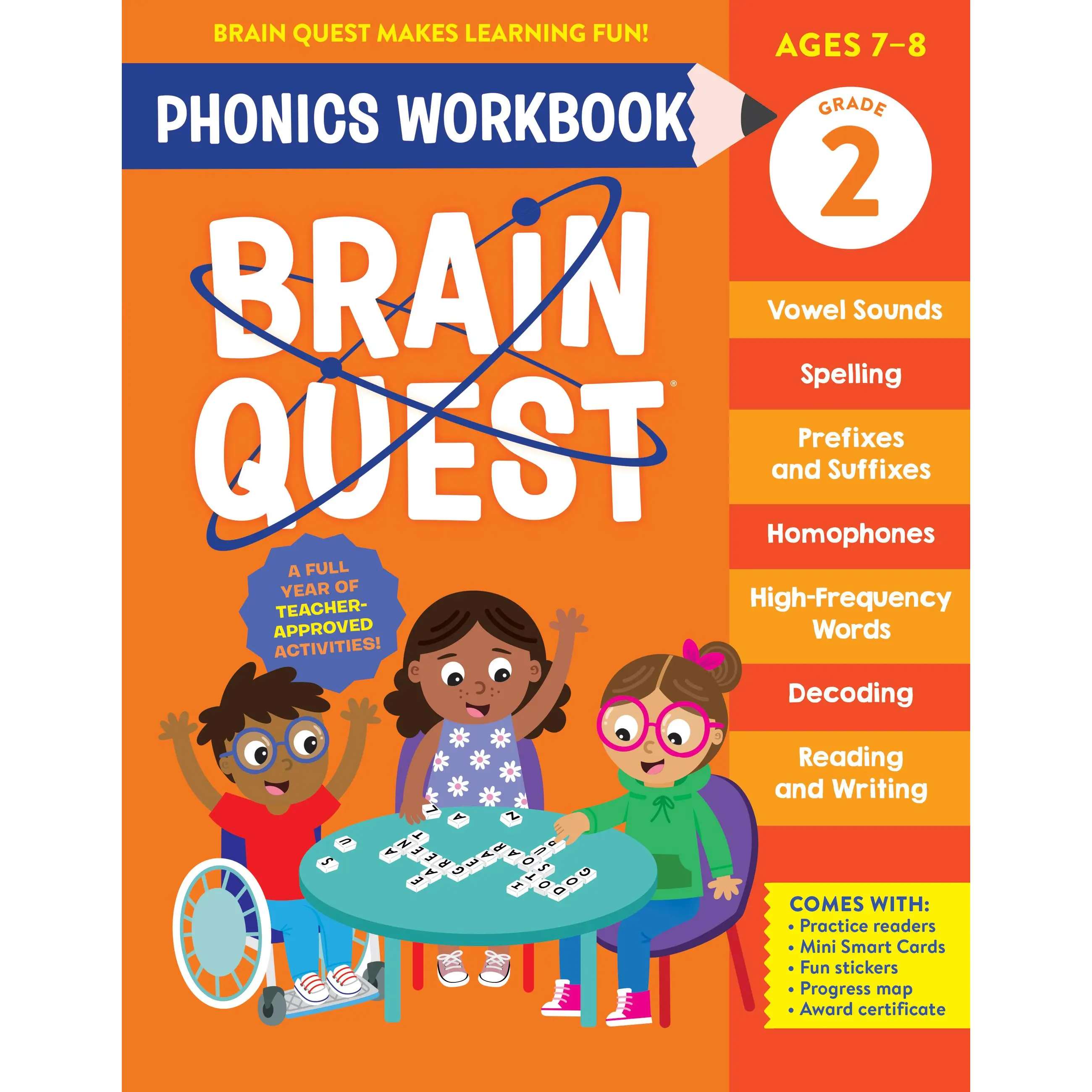 Brain Quest Phonics Workbook: Grade 2 by Workman Publishing [Paperback Book]