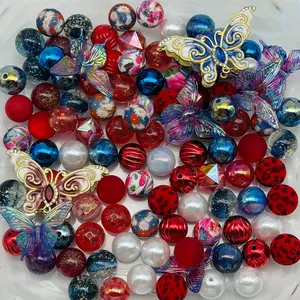 March Second Round Promotion Acrylic Silicone Beads, Used for Bracelets Keychains Beaded Pens, Choking Hazard Warning