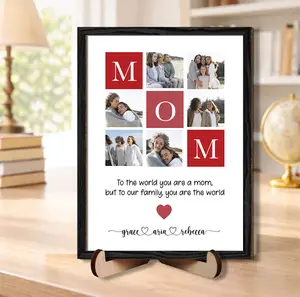 Personalized Mom Photo Wooden Frame for Mother's Day Gifts, Custom Photo Mother Frame Sign, Gift for Mom, Mom Gift from Daughter, Mother's Day Gift, Best Mom, Mommy Gifts