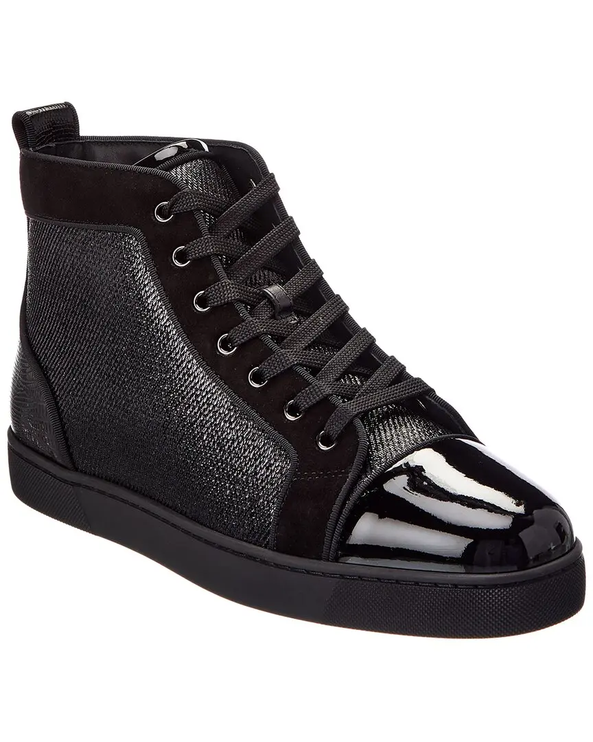 Christian Louboutin Louis Orlato Suede & Patent Sneaker