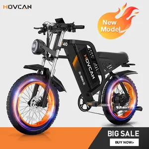 V40 E-Bike, 48V 25Ah Removable Battery 20” Fat Tire Dirt Bike, 1500W Motor 35MPH Top Speed 120 Miles Range Electric Motorcycle, 7 Speed Dual Hydraulic Brake Electric Bike for Adults