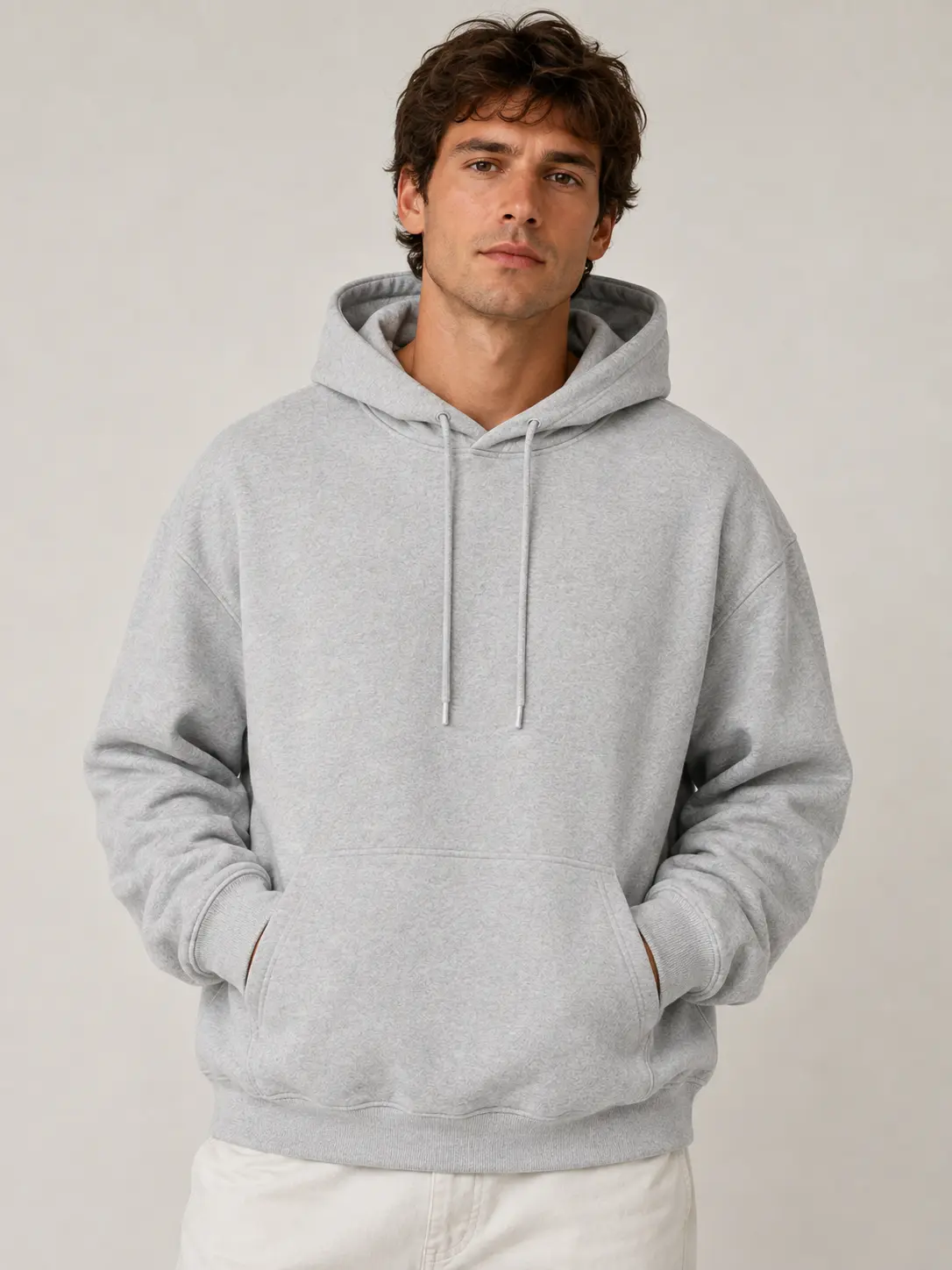Zfauxinite Men's Casual Long Sleeve Oversized Fleece-Lined Hoodie Pullover Sweatshirt - Unisex, True to Size, Adjustable Drawstring Hood, Kangaroo Pocket, Machine Washable, Fall Winter Streetwear