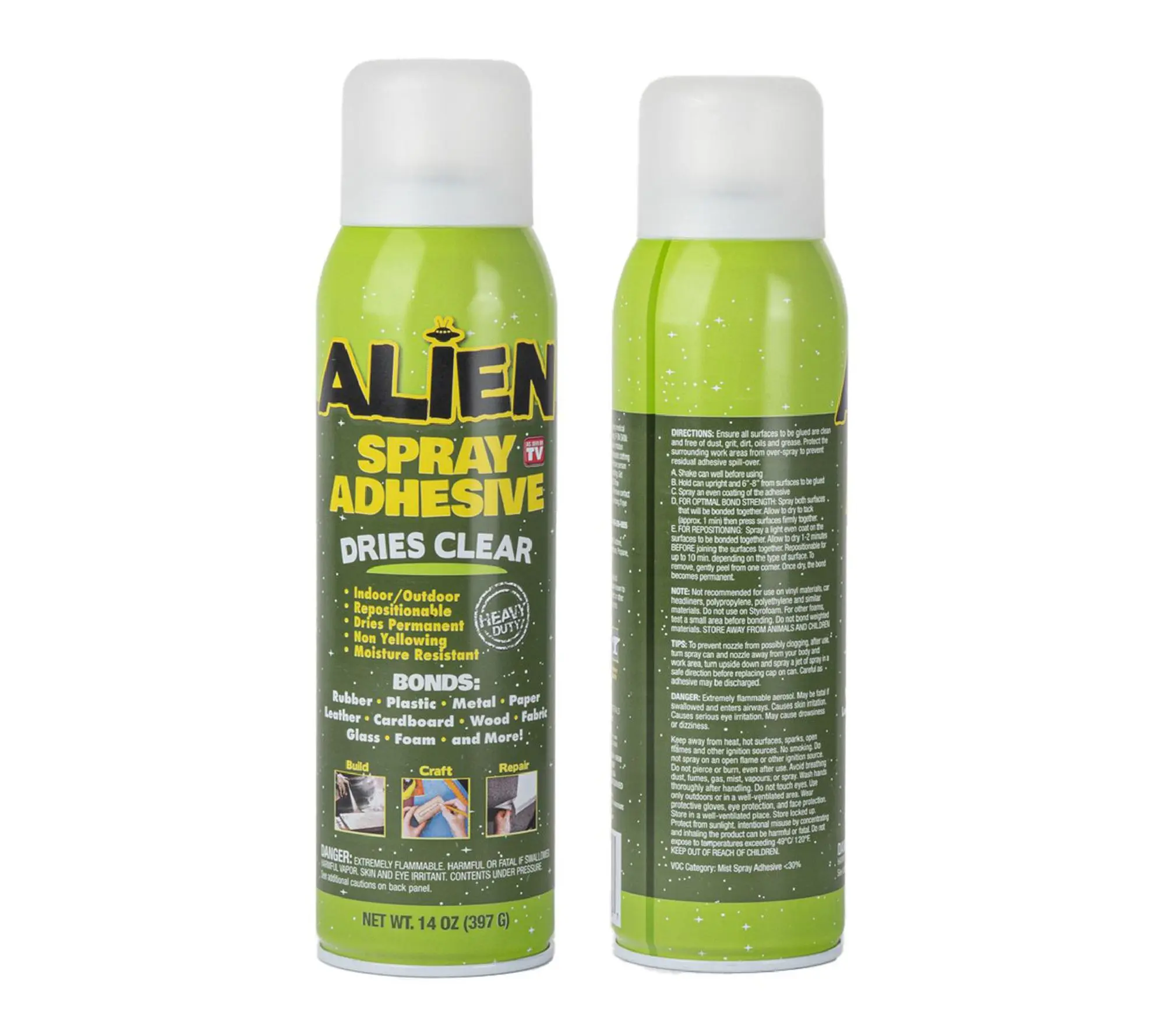 Alien All-Purpose Quick Bonding 14 Oz Adhesive Spray Alien All-Purpose Quick Bonding 14 Oz Adhesive Spray