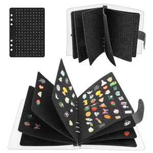 8-Page Pin Display Book with 1360 Holes - Large Capacity Brooch Storage Book,Portable Pin Collection Storage Book,Jewelry Organizer for Earrings,Medals,Badges