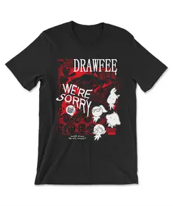Drawfee 2023 Anniversary Shirt - Black Funny Dumb Ideas Dumber Drawings Shirt Retro Cartoon Graphic Tee Sarcastic Artist Humor Tshirt Edgy Harajuku Alt Clothing Unisex Top Menswear Top Man Tshirt Crewneck