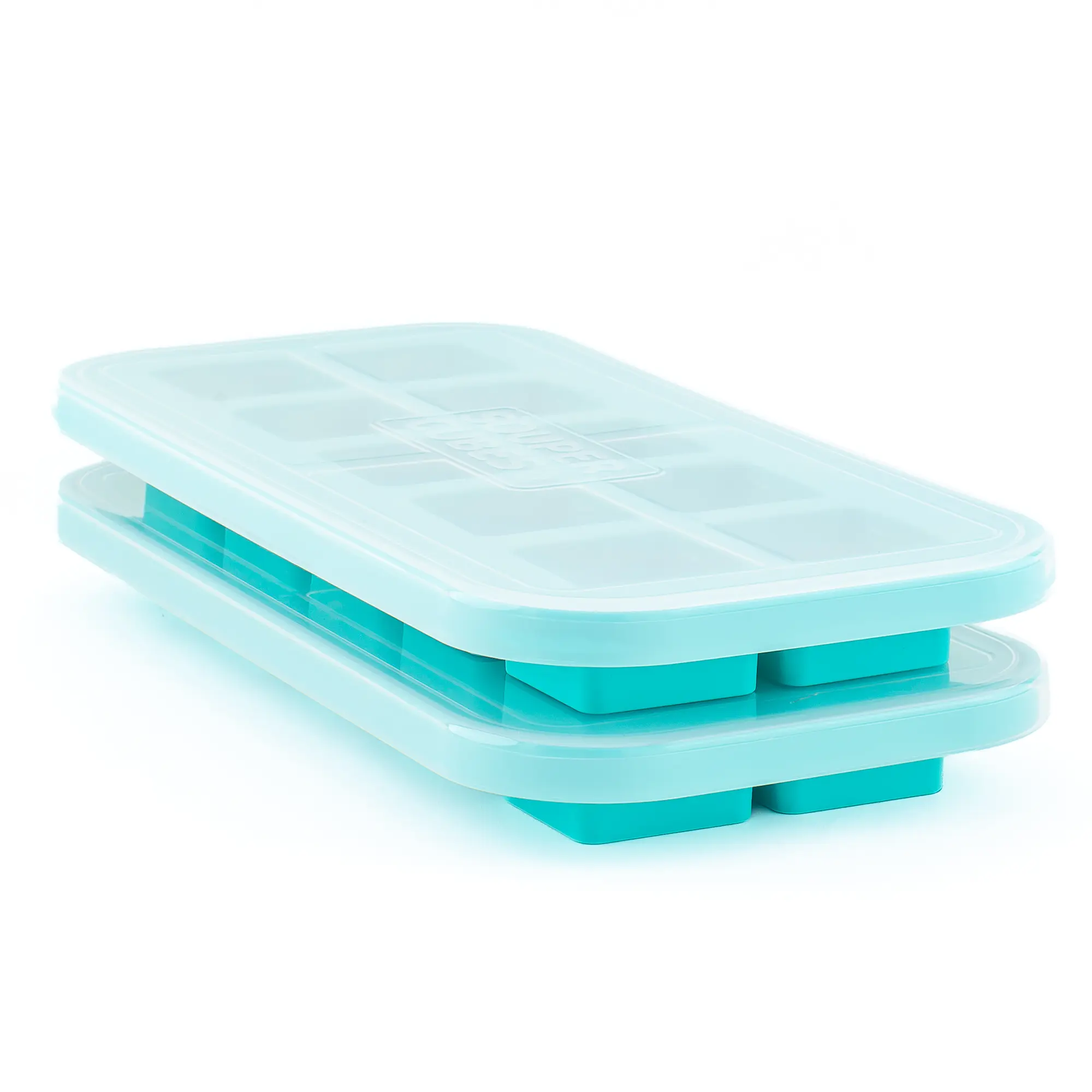Souper Cubes 2 Tbsp Silicone Freezer Trays with Lids, 2-Pack | 100% Platinum-Cured Silicone Freezer Meal Prep Containers, Oven and Microwave Safe, Perfect for Freezing Garlic, Herbs, Tomato Paste and More, Meal Prep Ideas